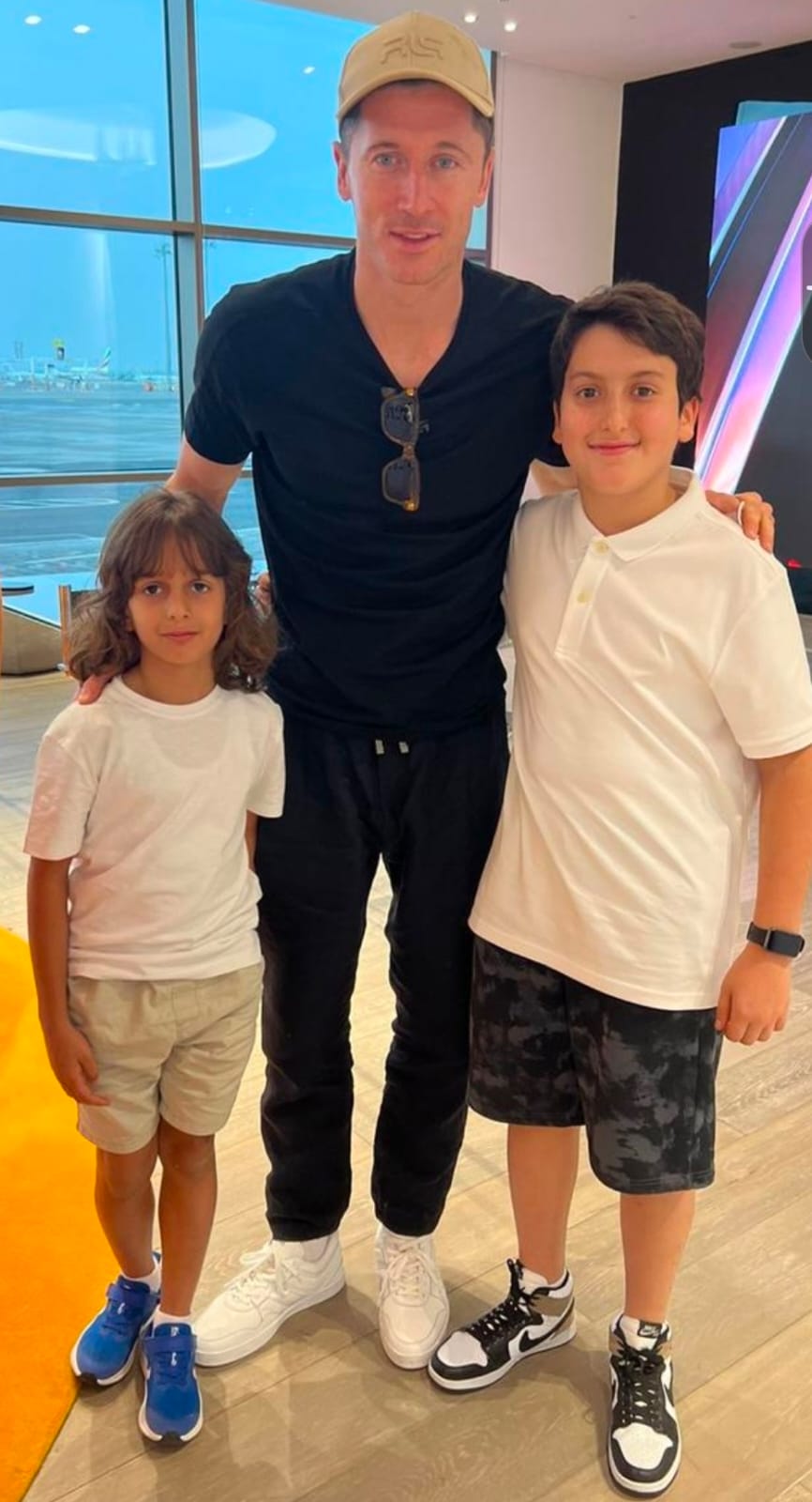 With Robert Lewandowski