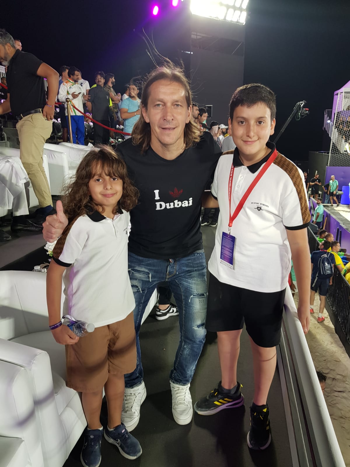 With Michel Salgado in Dubai